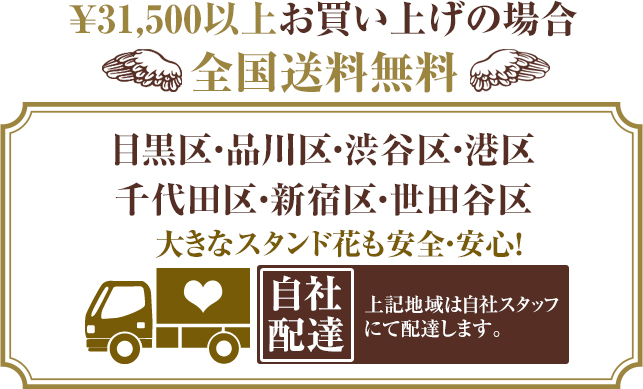 ￥31,500以上お買い上げの場合全国送料無料 目黒区・品川区・渋谷区・港区・千代田区・新宿区・世田谷区